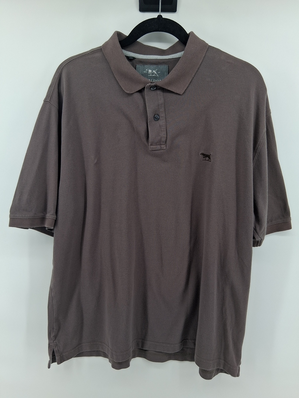 Classic Men's Polo in Dark Brown with Subtle Logo